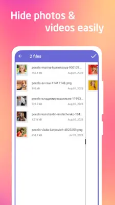 Hide photo, video android App screenshot 1